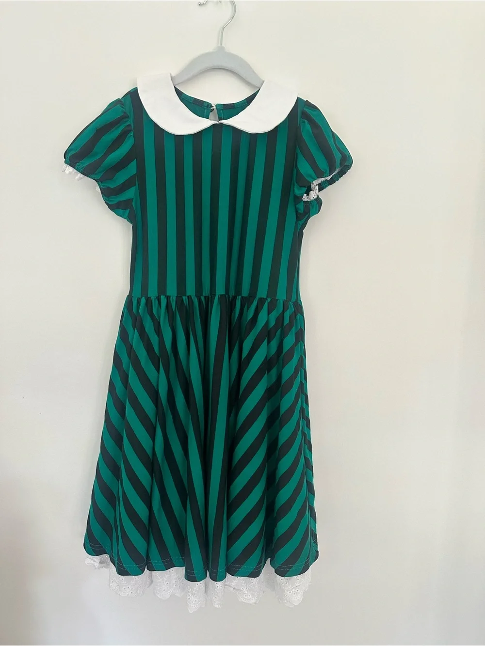 Taylor Joelle Haunted Mansion Stripe Halloween Maid White Peter Pan Collar 8